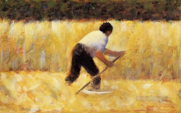 ジョルジュ・スーラ Painting - 芝刈り機 1882 1